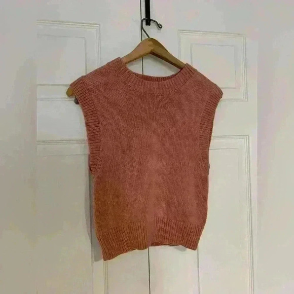 ARITZIA WILFRED ALPS  SWEATER VEST (DUSTY CLAY PINK) - Picture 2 of 7
